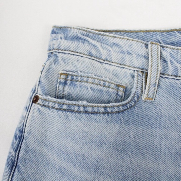 NWT Frame Le Jane Crop Straight Leg Bite Hem Jeans in Fizz Indigo Size 25 - Picture 4 of 9